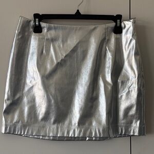 Elegant Silver Mini Skirt